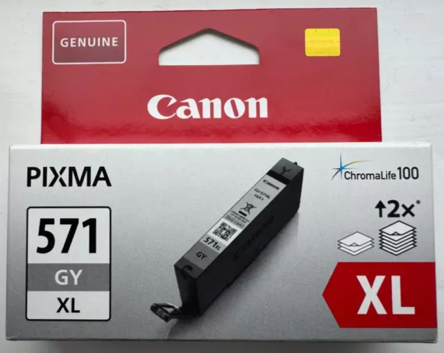 Genuine Canon CLI-571XL Grey  Ink Cartridge FREE DELIVERY