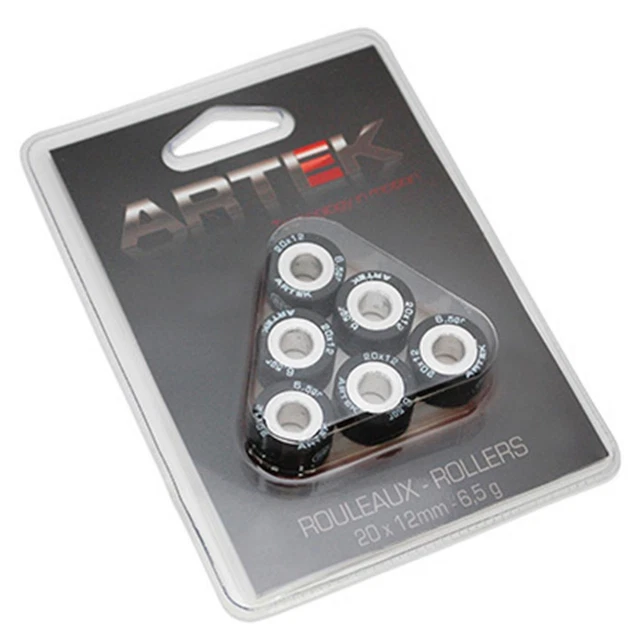 Galets De Variateur Pour Maxi Scooter 125cc Et Plus - 20x12 Mm, 9,00g - Plastique Renforcé Carbone, Haute Qualité