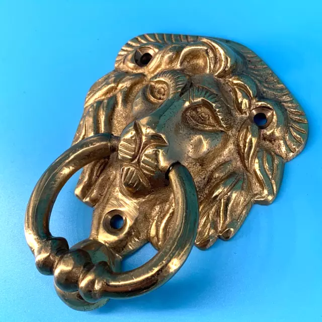 Brass Door Knocker Lion Head Shape Victorian Style Home Door Knocker Door Bell