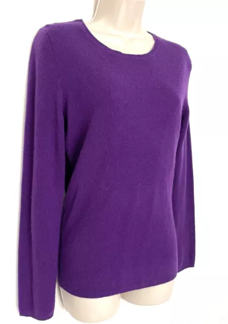 ︲ Lord & Taylor  ︲100% Cashmere Crewneck Pullover Sweater Purple Size Medium