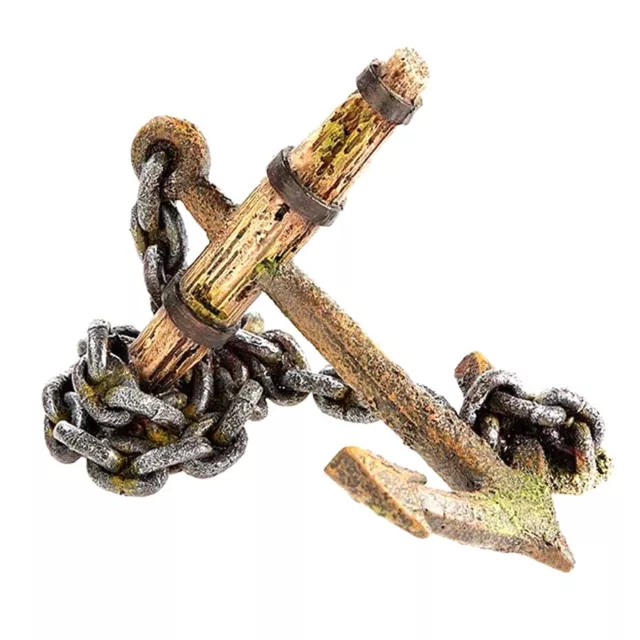 Aquarium Ornament Classic Aquatics Pirate Ship Anchor Fish Tank Decoration