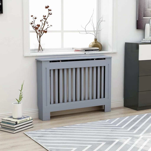 Vidaxl Copertura per Radiatore Antracite 112x19x81 cm in MDF