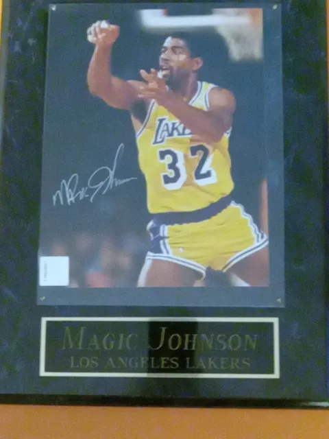 Signed MAGIC JOHNSON Plaque CERTIFICATION.