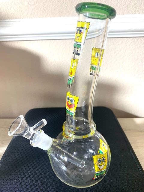 8 inch Hookah Water Pipe Smoking Glass Bong Beaker Bubbler Shisha Bongs +Bowl