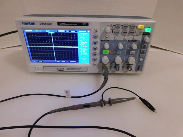 Hantek DSO5102P USB 1Gsa/s 100MHz 7'' TFT Digital Oscilloscope 40K 2CH 2 Channel