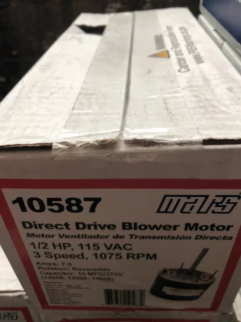 Mars 10587 1/2 Hp 115V Direct Drive Blower Motor