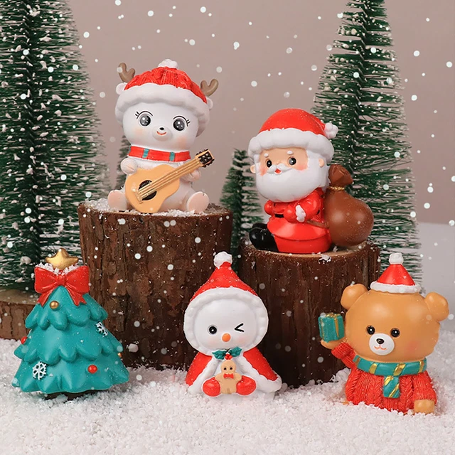 Adorno de Micro Paisaje Antidesvanecimiento Creativo Realista Mini Navidad Adorno