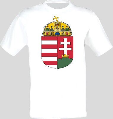 Coat of Arms Of The Hungary Hungarian Arms Flag T-Shirt All Sizes