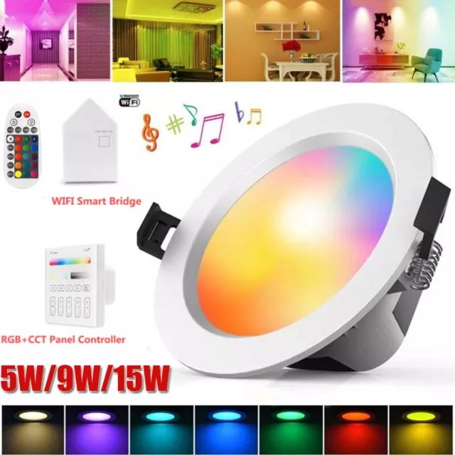 5-15W LED Einbaustrahler RGB+WW+CW Bluetooth Einbauleuchte Decke Dimmbar Spot DE