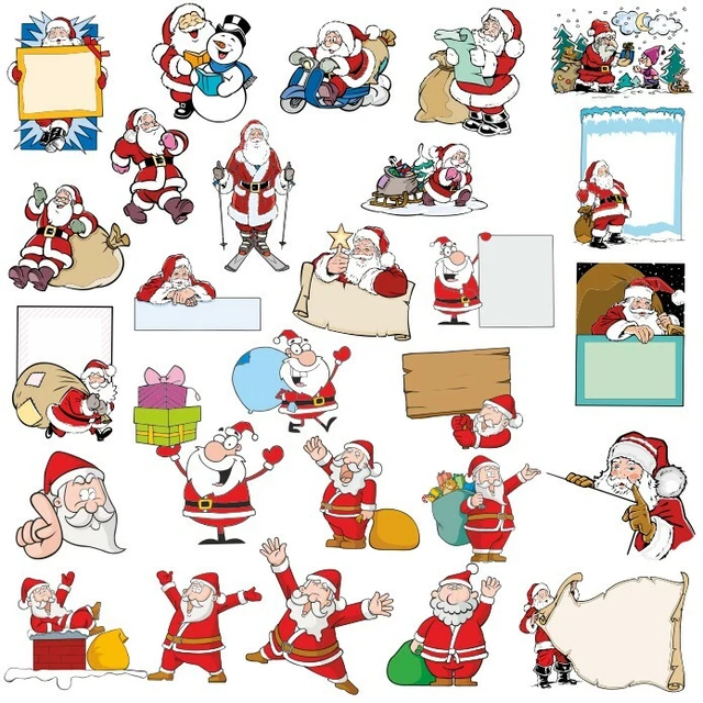 CHRISTMAS VECTOR FILES Bundle DXF CDR Laser Cutting CNC Router Santa ...