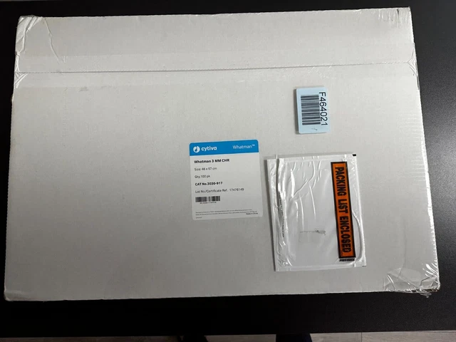 Whatman Cellulose Chromatography Paper, Grade 3MM Chr Sheets, 46 x 57cm, 100/pk