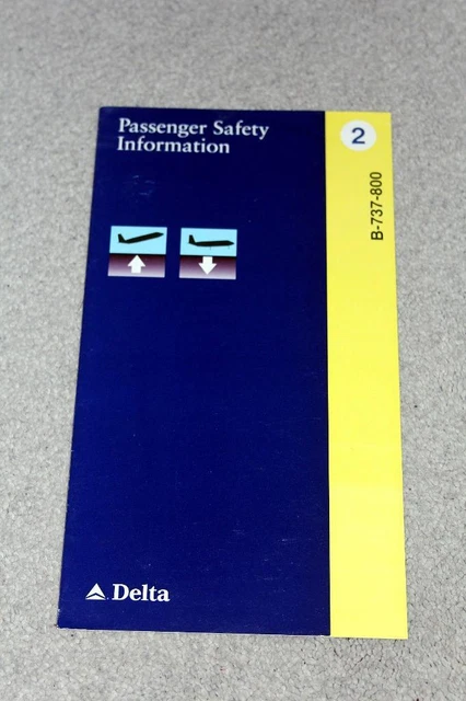 DELTA AIRLINES BOEING 737-800 Safety Card EUR 2,34 - PicClick IT