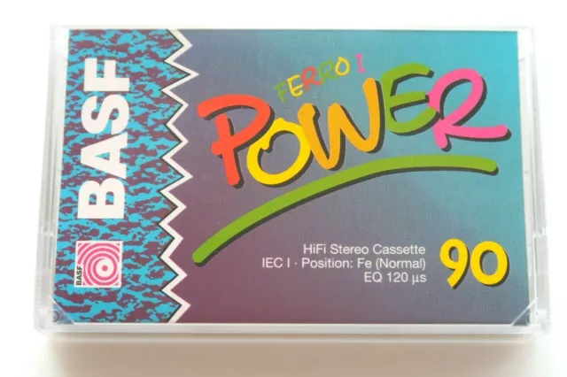 BASF Ferro I Power 90 Normal Position Type I Blank Audio Cassette - 1991