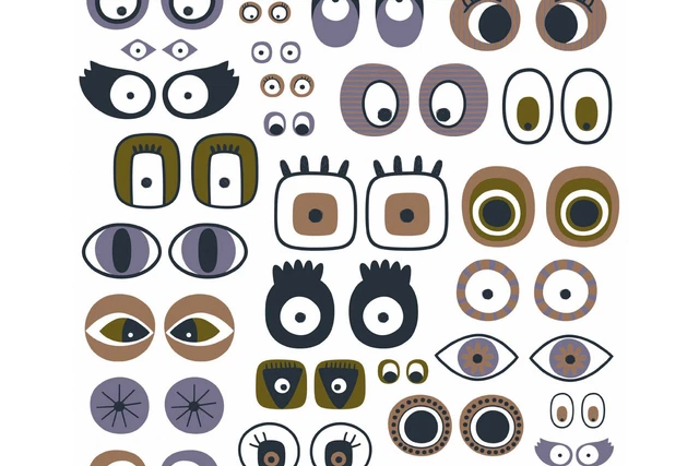 Paquete de 20 ojos de dibujos animados de papel decopatch FDA668