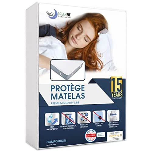 Protège Matelas 80x200 cm Imperméable Oeko TEX par Dreamzie - Alese 80x200 en...