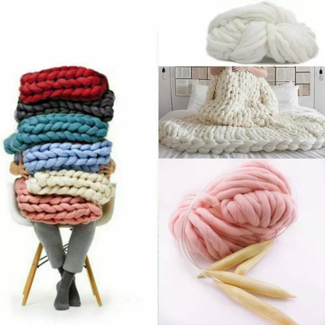 Thick Yarn Scarves Arm Throw DIY Hat Chunky for Knitting Blanket Giant Blanket