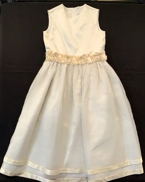 Jayne Copeland Vintage Ivory Flower Girl Bridal Party Easter Dress Sz 12