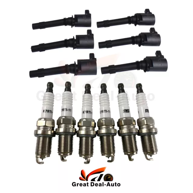 Ignition Coil Spark plug for Ford Falcon BA BF Territory XR6 GAS AGSP32Z Petrol