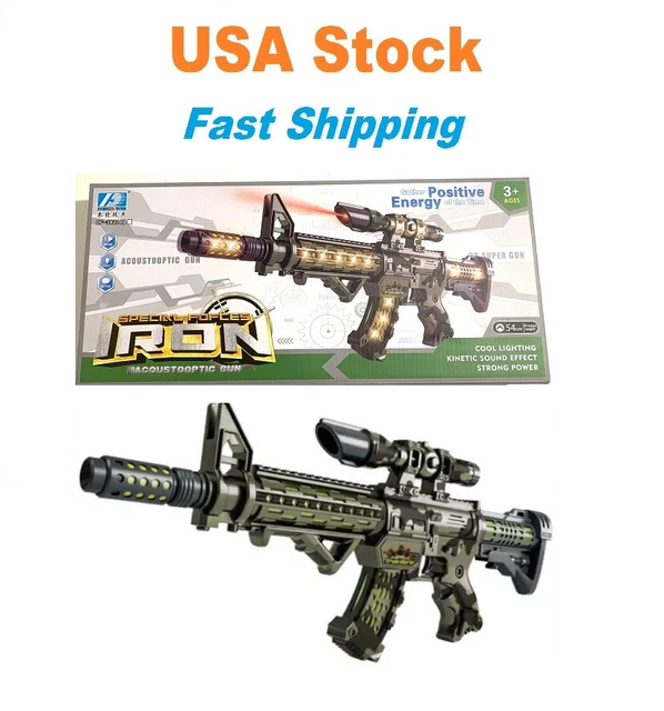 LIGHT UP COMBAT Rifle Machine Gun Toy Special Forces Light/Sound