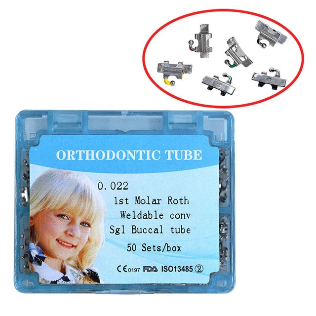 Bande Molaire Orthodontique Métallique, Tube Simple Roth M6, Pour Pose D'appareil Dentaire - Marque SKYSEA