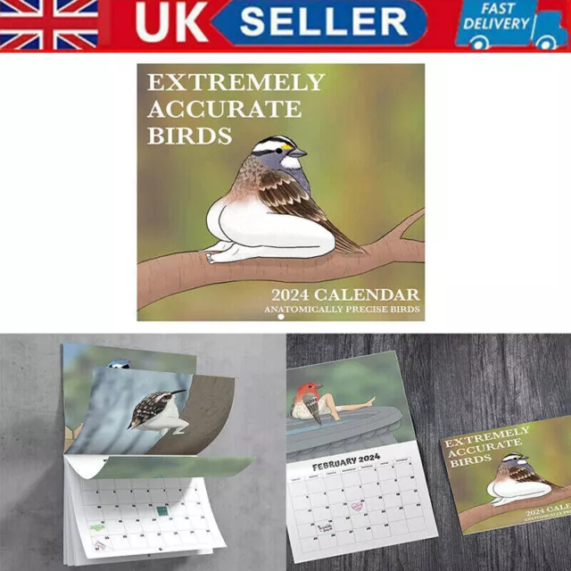 2024 Calendar of Extremely Accurate Birds 2024 Bird Calendar Wall Calendar UK