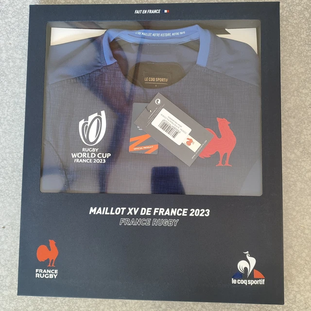 Maillot Officiel France Rugby 2015 Adidas – Taille M, Poche GPS, Neuf Sans Boîte