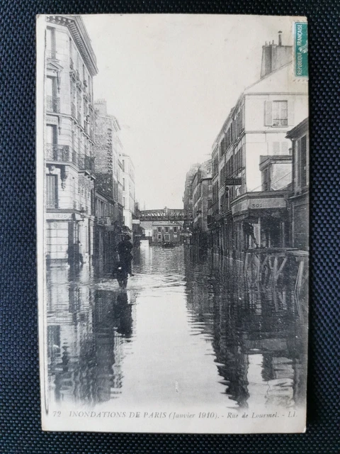 CPA 75 Inondations de PARIS - Rue de Lourmel