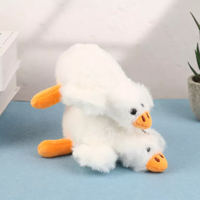 Big White Goose Plush Toy Cartoon Pendant Stuffed Doll Keychain Car Bag Decor-FE