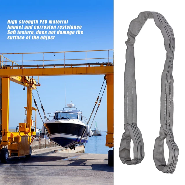 Imbracatura di sollevamento rotonda 4T doppia fibbia cinghie ad anello flessibili PES forniture gru GFL