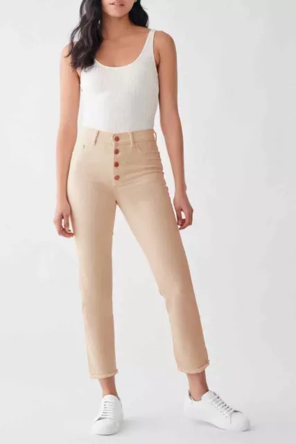 DL1961 Jeans Mara Ankle High Rise Instasculpt  Straight Beige Sz 28 NEW NWT N143