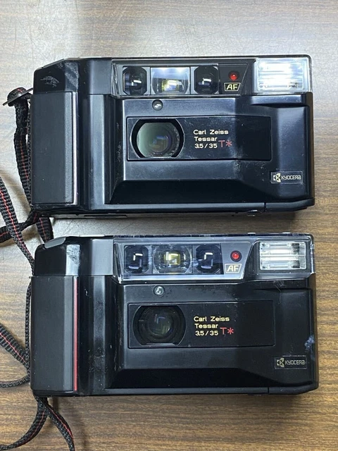 KYOCERA TD TESSAR 35mm F3.5 Cámara Fotográfica Compacta Lote de 2