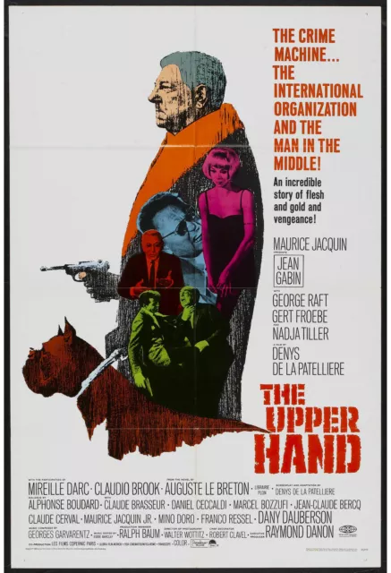 THE UPPER HAND orig 1967 1sheet movie poster JEAN GABIN/GEORGE RAFT/NADJA TILLER