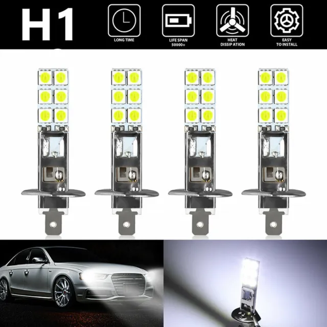 2x H1 110W Super Bright LED Headlight Fog Driving DRL Bulbs Kit 6000K White