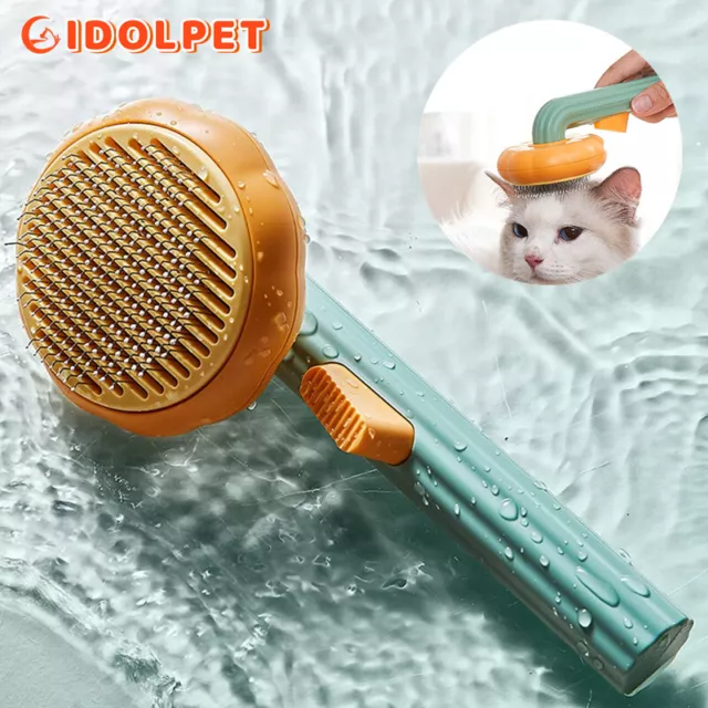 Pet combs for cats and dogs Pumpkin Self Cleaning Slicker Comb Tangled H'm'