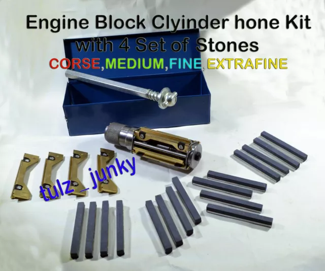 Cylinder Hone - Engine Honing Head - Glaze Buster 38 to 63 + 4 Set Stone