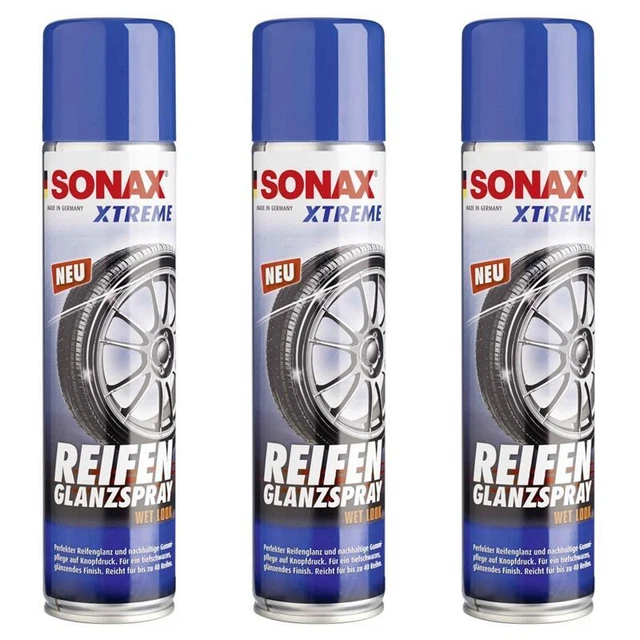 SONAX XTREME ReifenGlanzSpray Wet Look Reifenpflege Reifenschwarz 3 x 400 ml