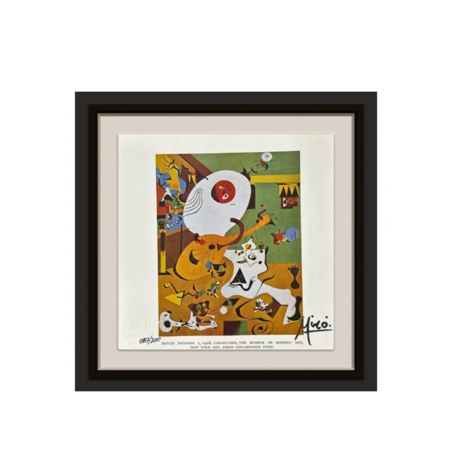 Joan Miro, Dutch Interior I, 1928 - Signed Hand Tipped Color Plate Print