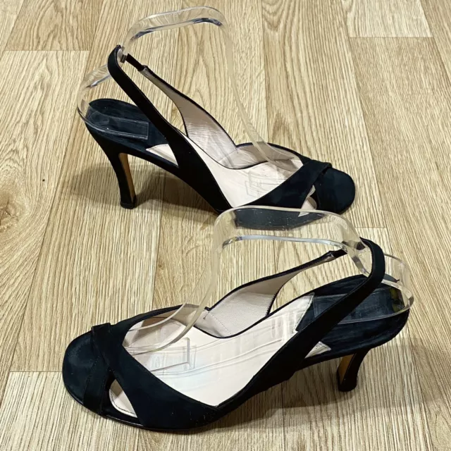 Hobbs Black Suede Leather Heels Size UK 6.5 Eur39.5 Women’s Used Shoes Worn