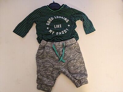BABY BOY BUNDLE AGE 0-3 MONTHS  TOP T-shirt &  trousers joggers SET KIDS