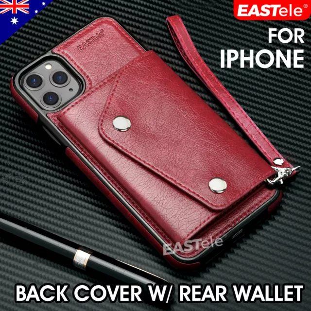 For Apple iPhone 14 13 12 11 Pro Max XS Luxury Leather Wallet Shockproof Case