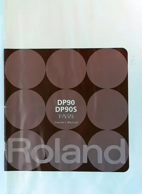 Roland DP90 and DP90S Digital Piano Original Users Owner's Manual Book, English