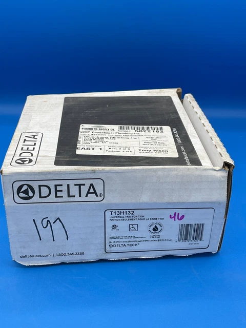 Borde de válvula de ducha de mango único Delta T13H132 - cromo NUEVO STOCK ANTIGUO