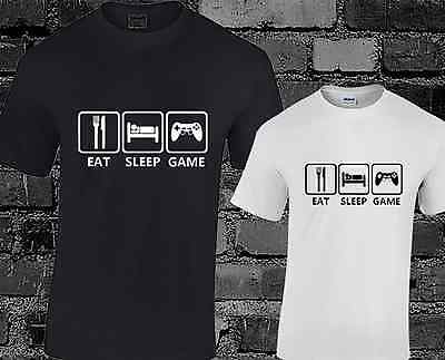 EAT Sleep Gioco Da Uomo T Shirt Divertente Giocatore Regalo Idea