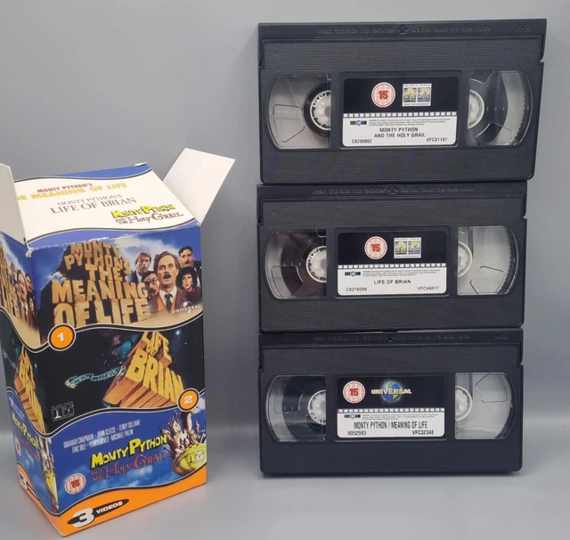 MONTY PYTHON 3 VHS box set. The meaning of life, Life of Brian, Holy