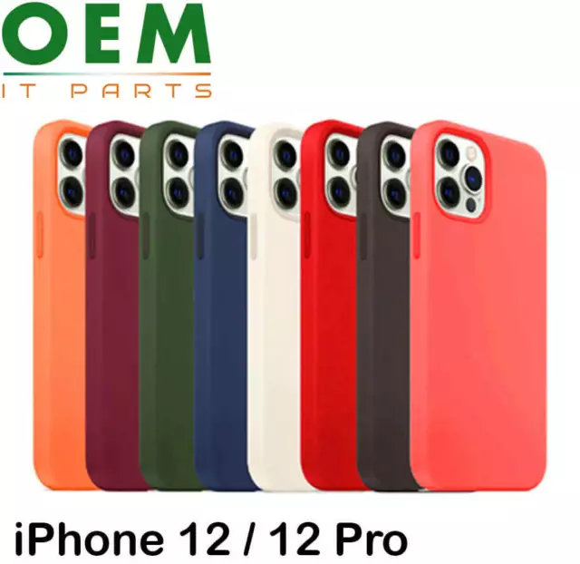 For Apple iPhone 12 / 12 Pro Case Liquid Silicone Luxury Thin Soft Phone Cover