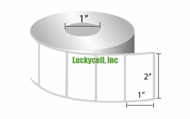 Direct Thermal 2"x1" Paper Barcode Labels for Zebra 2824/2844/GK/GX 12 Rolls