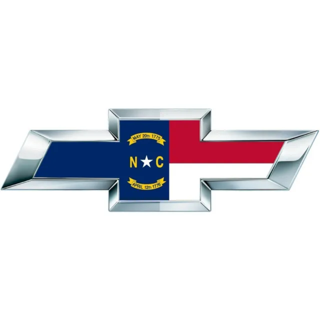 CJ 2 Silverado North Carolina Flag Universal Chevy Bowtie Emblema in vinile...