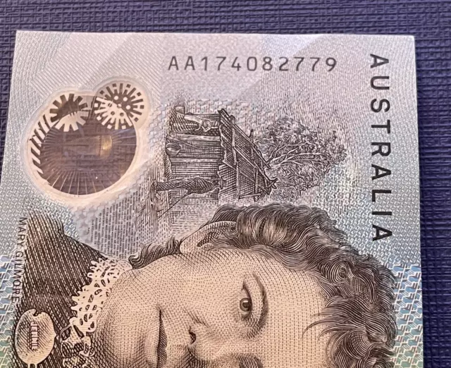 FIRST PREFIX 2017 Australian $10 note -    ** AA17 **  4082779   Banknote