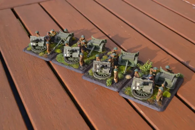 Flames of War British 25pdr Artillery Platoon Built and Painted