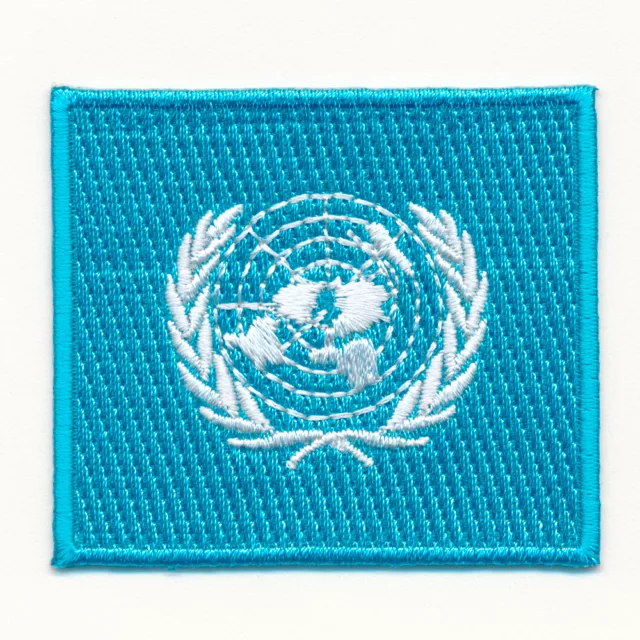 UN UNO Vereinte Nationen Welt Symbol Flagge Patch Aufnäher Aufbügler 0629